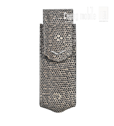 Natural Lizard Vertical Case with Stainless Steel