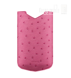 Pink Ostrich Slip Case